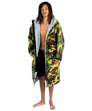 Dryrobe Advance Long Sleeve Changing Robe - Camouflage / Grey