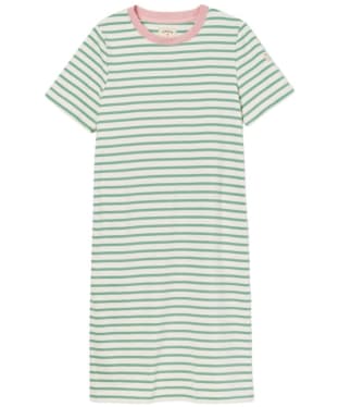Women's Joules Eden T-Shirt Dress Sweatshirt - Green Stripe