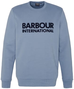 Men's Barbour International Brockley Crew Neck Sweatshirt - Dusty Blue