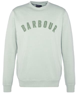Men's Barbour Terra Dye Logo Crew Neck Sweatshirt - Sea Foam