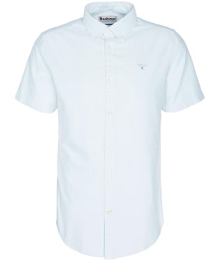 Men's Barbour Oxtown Short Sleeve Tailored Shirt - Blue Chalk