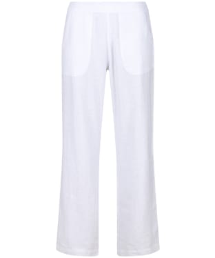 Women's Lily & Me Classic Linen Trousers - White