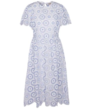 Women's Barbour Juliette Midi Dress - White / Blue Mist