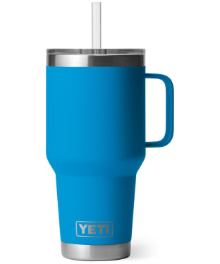 YETI Rambler 35oz Stainless Steel Vacuum Insulated Straw Mug - Big Wave Blue