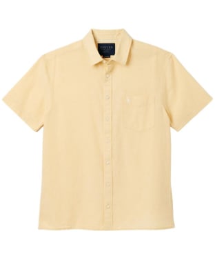 Men's Joules Short Sleeve Linen Shirt - Lemon