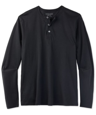 Men's Outerknown Sojourn Long Sleeve Henley Tee - Pitch Black