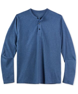 Men's Outerknown Sojourn Long Sleeve Henley Tee - Heather Marine