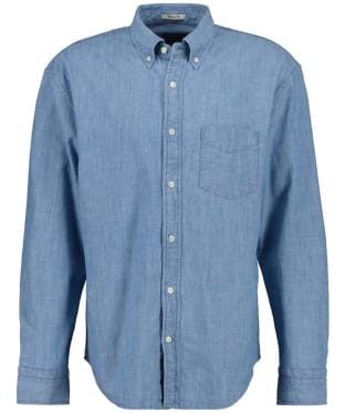 Men's Gant Chambray Cotton Shirt - Light Blue