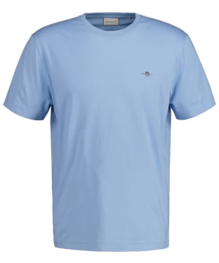 Men's Gant Regular Shield Short Sleeve Cotton T-Shirt - Capri Blue