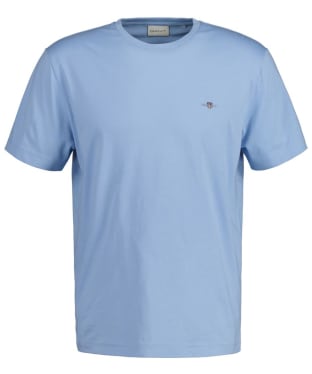 Men's GANT Regular Shield Short Sleeve Cotton T-Shirt - Capri Blue