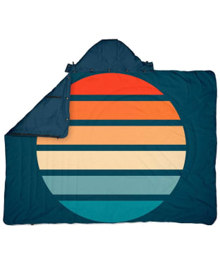 Voited Ripstop Travel Outdoor Hooded Blanket - Sunset Stripes