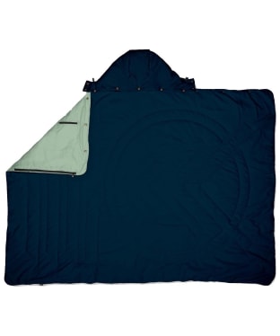 Voited Ripstop Travel Outdoor Hooded Blanket - Ocean Navy / Cameo Green