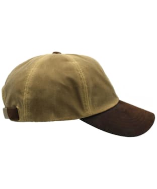 Heather Hamilton Waxed Cotton Leather Peak Baseball Cap - Sand