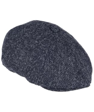 Heather Arran Harris Tweed 8-Piece Cap - Black Herringbone