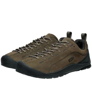 Men's KEEN Jasper Waterproof Leather Trainers - Canteen / Black