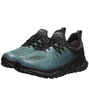 Men's KEEN Zionic Waterproof Hiking Shoes - Dark Forest / Black