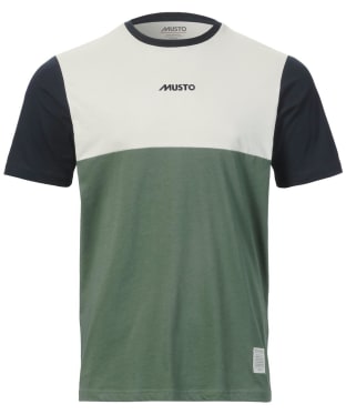 Men's Musto 64 Cotton Short Sleeved T-Shirt - Duck Green / Platinum