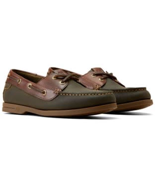 Women’s Ariat Antigua Leather And Nubuck Boat Shoes - Olive Night