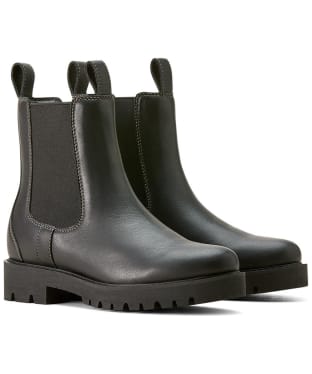 Women's Ariat Wexford Lug Waterproof Mid Chelsea Boots - Jet Black