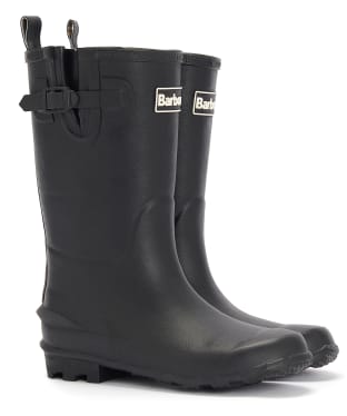 Barbour Kids Simonside Wellington Boots - Black