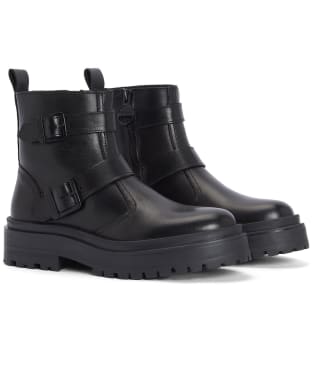 Women's Barbour International Tasmin Double Buckle Boots - Black