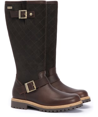 Women's Barbour Willow Tall Boots - Dark Brown
