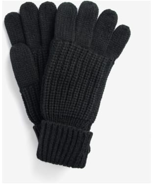 Women's Barbour Saltburn Knitted Gloves - Black