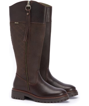 Women's Barbour Ingrid Tall Boots - Dark Brown