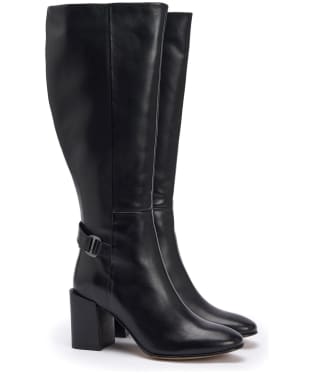 Women's Barbour Saskia Block Heel Tall Boots - Black