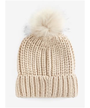 Women's Barbour Saltburn Bobble Hat - Pearl