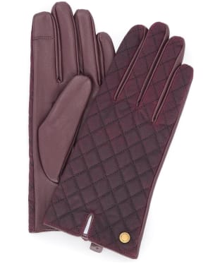 Women's Barbour Scarlet Gloves - Cabernet