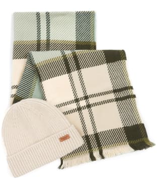 Women's Barbour Pendle Beanie & Blair Scarf Gift Set - Soft Mint