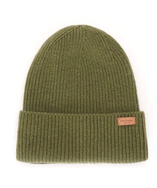 Women's Barbour Amble Beanie Hat - Dark Moss