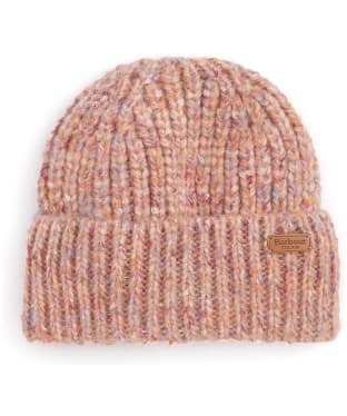 Women's Barbour Greta Beanie Hat - Pink Rust