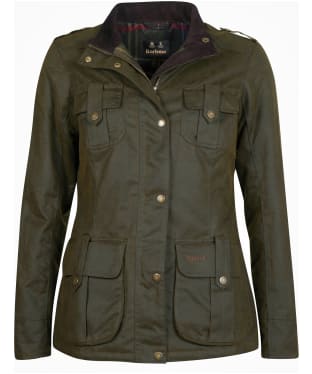 Women’s Barbour Winter Defence Waxed Jacket - Olive