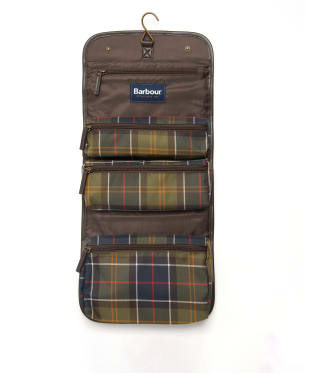 Men’s Barbour Tartan Hanging Washbag - Classic Tartan