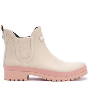 Women's Barbour Mallow Chelsea Wellington Boots - White Pepper / Pink