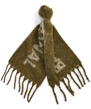 Women's Barbour International Kinghorn Logo Scarf - Stone / Black