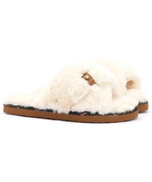 Women's Barbour Eliza Cross-Over Slippers - Ivory