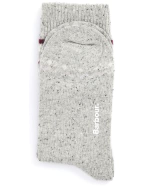 Women's Barbour Anaise Fair Isle Socks - Light Grey / Cabernet