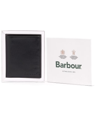 Men’s Barbour Colwell Small Leather Wallet - Black / Classic Tartan