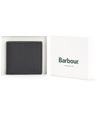 Men's Barbour Leather Billfold Wallet - Black