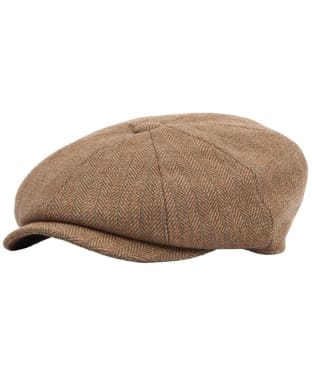 Men's Barbour Fyne Tweed Baker Boy Cap - Sand