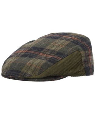 Men's Barbour Ramsden Plaid Flat Cap - Olive Check