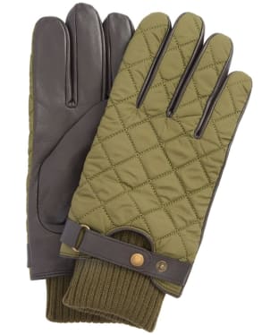 Men's Barbour Singsby Gloves - Olive / Brown