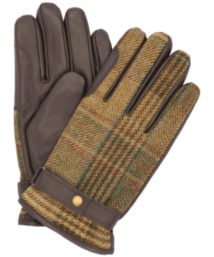 Men's Barbour Deveron Tweed Gloves - Green Mix