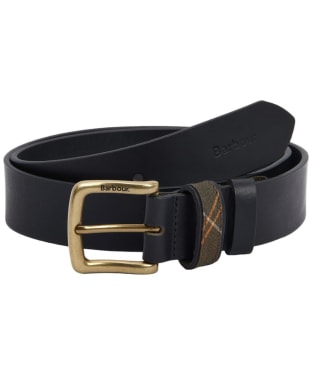 Men's Barbour Esk Leather Belt - Black