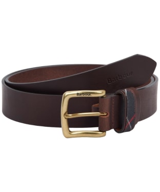 Men's Barbour Esk Leather Belt - Brown