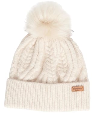 Women's Barbour Elsdon Beanie Hat - Eggshell