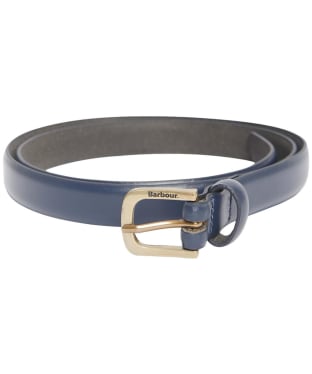 Women's Barbour Irene Leather Belt - Navy